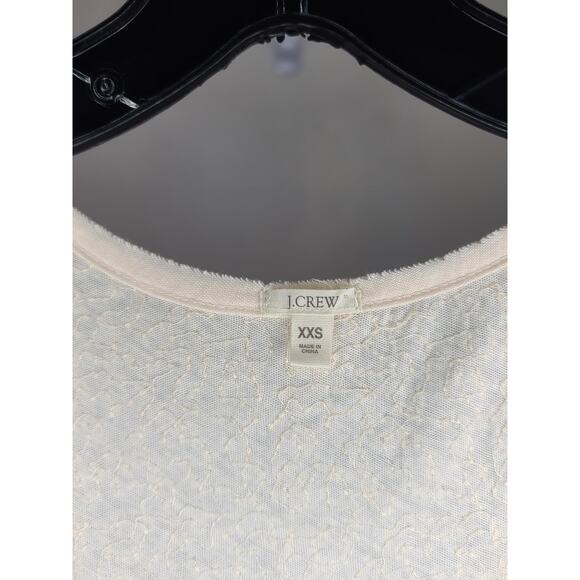 J Crew ivory cream scoop neck sequined tank top - XXS - Picture 3 of 4